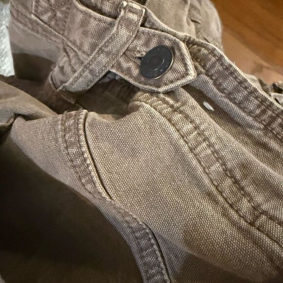 American Eagle size 6 brown stovepipe stretch utility pants - Picture 6 of 11